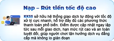 Nạp - rút tiền tốc độ cao